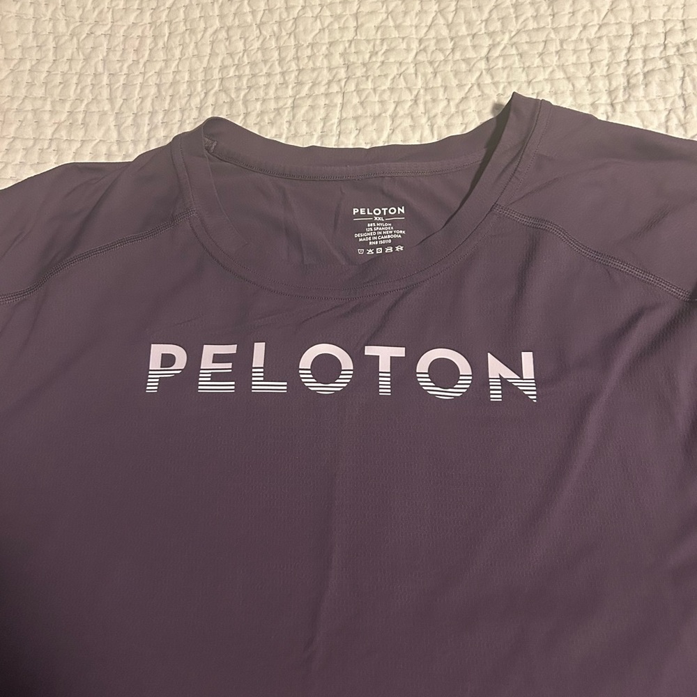 Peloton Men's Long Sleeve Tee in Dark Purple
